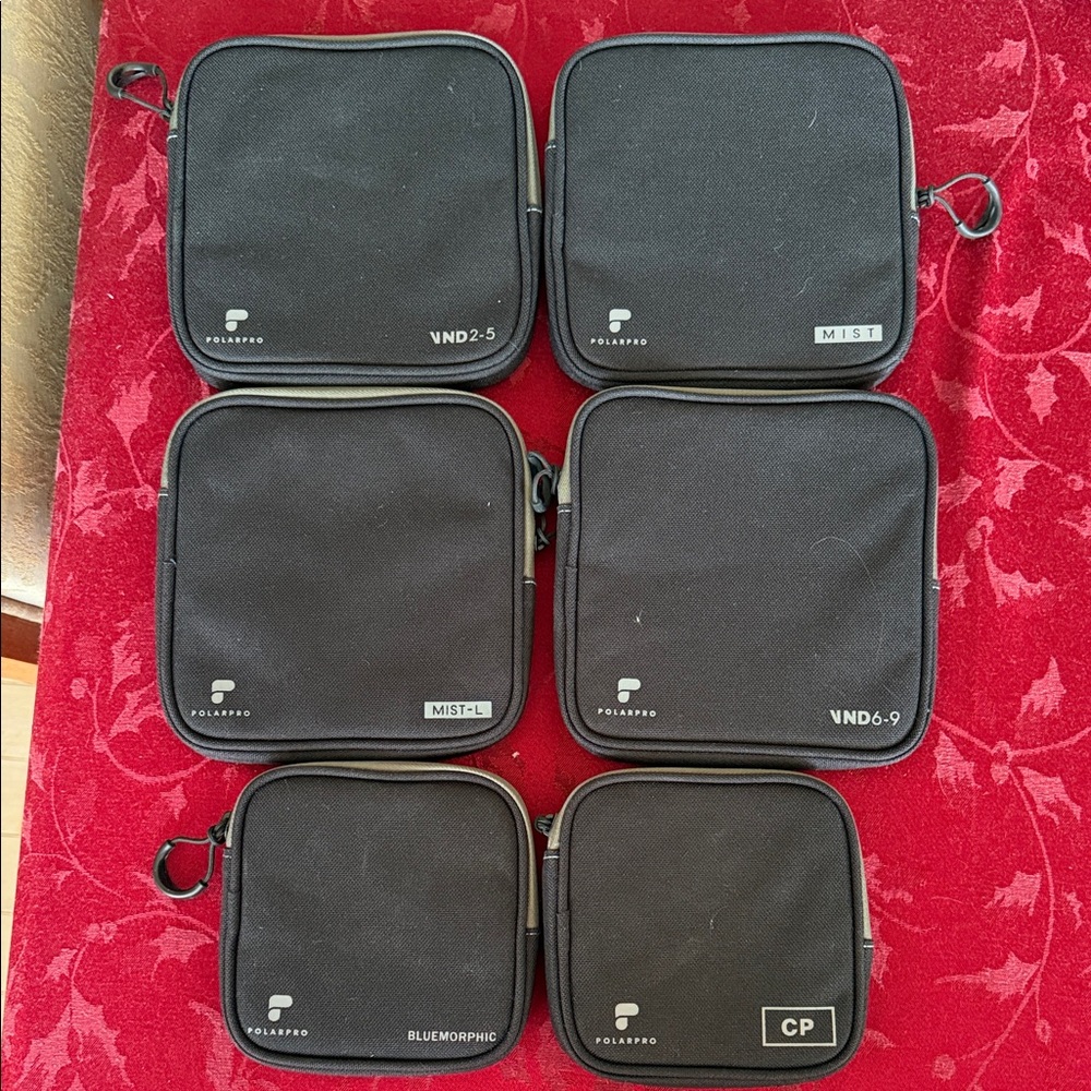 Black Camera Filter Case Set
